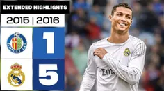 نوستالژی/ خلاصه بازی ختافه 1-5 رئال مادرید (گلزنی رونالدو، بیل و بنزما 16-2015)