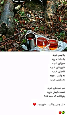 مثل چایی خوب باشید☕