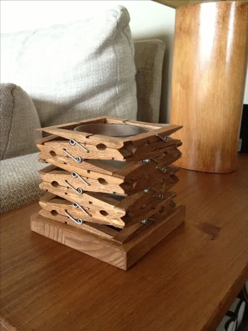 خلاقیت با گیره چوبی