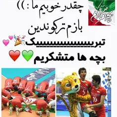 بازیکنان تیم والیبال امریکا در سالن آزادی تهران رفتاری از
