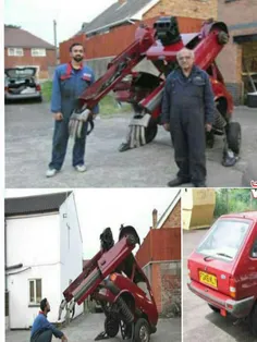 "هیتن پاتل" جوانی در انگلیس چندی پیش خودروی فورد قدیمی اش