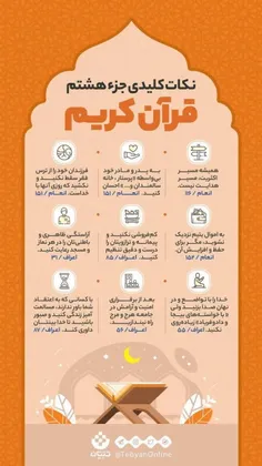 نکات کلیدی جزء ۸ قرآن کریم