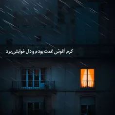 گرم آغوش غمت بودم ودل خوابش برد
