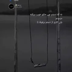 نه که ندونم چی حالمو خوب میکنه
ولی از دستم بر نمیاد💔🪦