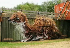 #هنرمندی که#زباله‌ها را به#حیوانات جالب و دیدنی تبدیل می‌