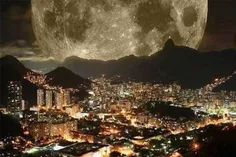 ☝ثبت لحظه نزدیکترین فاصله میان ماه و زمین در ریو دو ژانیر