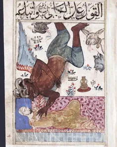 تصویری از بختک در کتاب البلهان. نوشته ابومشعر بلخی. قرن ه