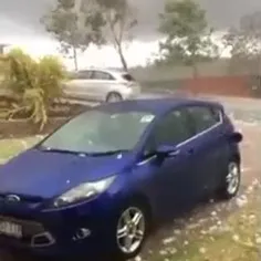 بارش تگرگ به اندازه توپ تنیس در استرالیا....