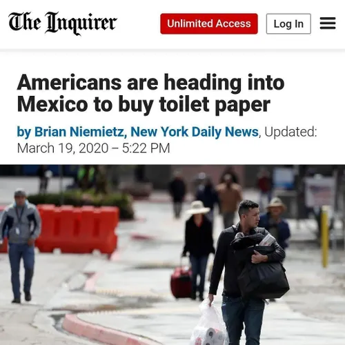 روزنامه ها آمریکا از هجوم گسترده مردم کالیفرنیا به مکزیک 
