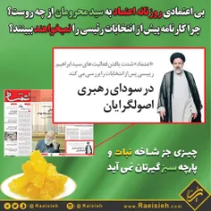 🔺 بی اعتمادی روزنانه اعتماد به سید محرومان از چه روست؟ 