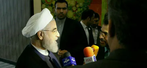 روحانی برای ضبط برنامه های انتخاباتی در صداوسیما حضور یاف