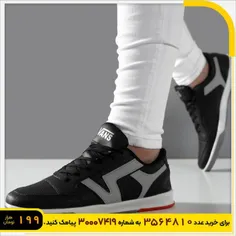کفش تخت مردانه مشکی طوسی مدل Weto 