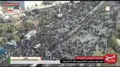 تهران | فیلم هوایی از حضور اولیه‌ی مردم در راهپیمایی ۲۲ ب