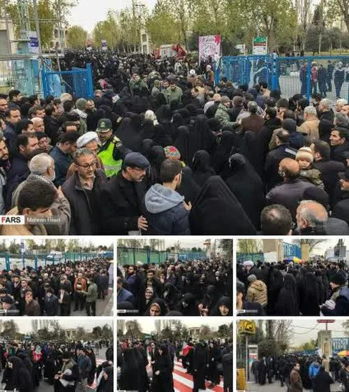 📸 تصاویری از حضور پرشور مردم در ورودی مصلی امام خمینی (ره