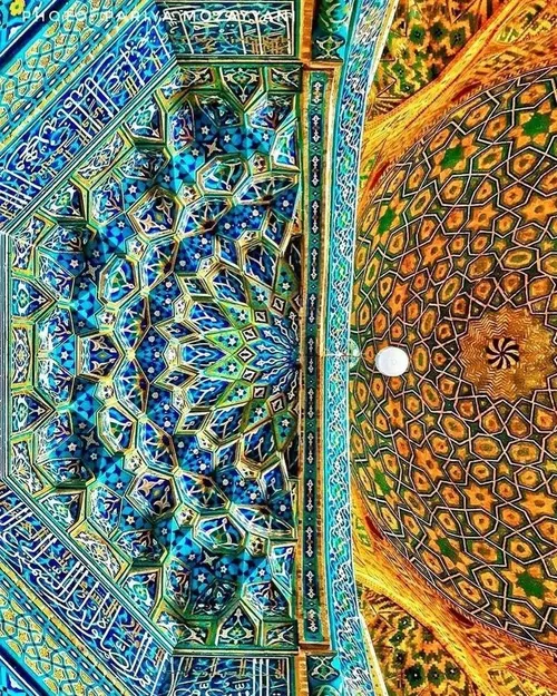 Mosque ceilings are designed to reflect the magnificence 