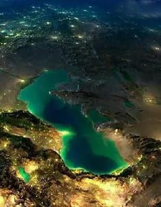 تصویر ماهواره ای دریای خزر(کاسپین)بسیار زیباست ایران همیش
