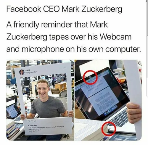 ▪ ️ مارک زاکربرگ موسس فیسبوک در حالی با لپ تاپ خود کار می