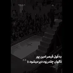 ناگهان چقدر زود دیر میشود🙂🖤