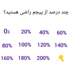 چند درصد از پیجم راضی هستید؟؟✨