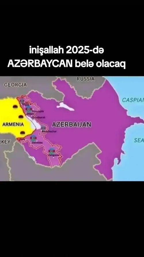عکس| توهم رسانه های جمهوری آذربایجان درباره نقشه این کشور