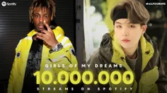✨آهنگ Girl Of My Dreams به بیش از 10 میلیون استریم در اسپ