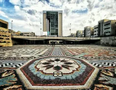 بزرگ‌ترین فرش موزائیکی جهان در میدان شهید بهشتی تبریز
