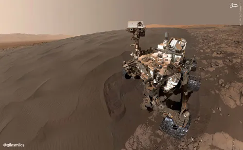 عکس جدید مریخ نورد ناسا (مریخ نورد کنجکاوی) از سطح مریخ..