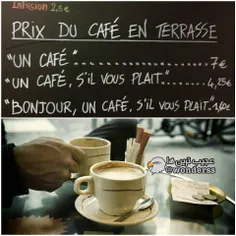 کافی شاپی در فرانسه وجود دارد، که یک فنجان قهوه را با مشت