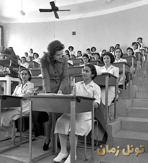 اشرف پهلوی در جمع دانشجویان پرستاری - اوایل دهه چهل ⁣ خاط