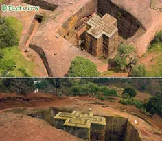 کلیسای عجیب بنام لالی بلا در اتیوپی که در قرن دوازدهم میل
