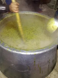 آش سبزی شیرازی خوبو😄