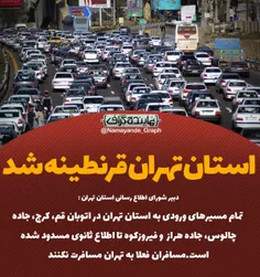 استان تهران قرنطینه شد