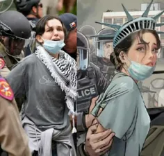 واکنش یک هنرمند آمریکایی به عکس دختر دستگیر شده آمریکایی