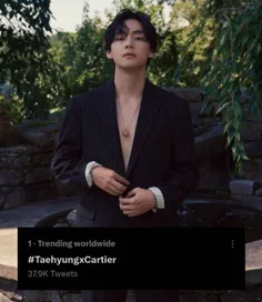 عبارت #TaehyungxCartier ترند یک جهانی شده 💥