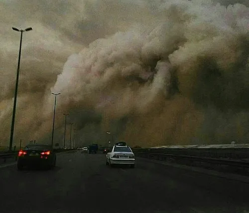 طوفان دیروز جاده قزوین رشت