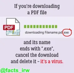 هنگامیکه قصد دانلود یک فایل PDF را دارید ، به پسوند انتها