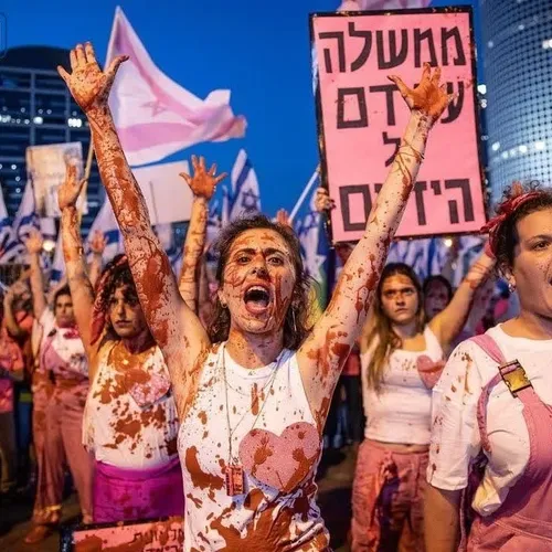 ⭕️ تجمع مردم تل آویو در اعتراض به قتل زنان اسرائیلی