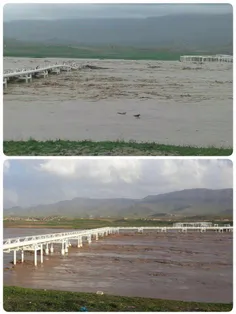 دو تصویری که آسیب به لوله نفت غرب به شمال در هلیلان استان