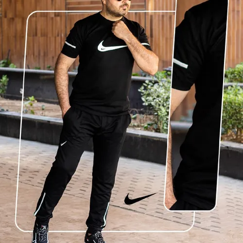 🔸 ست تیشرت شلوار مردانه مشکی Nike مدل 1512