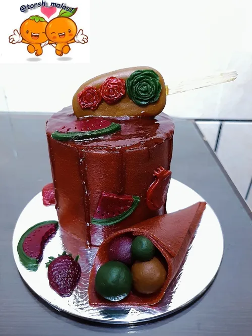 ترشک انار لواشک کادویی لواشک کیک لواشکی شیراز کیک لواشکی 