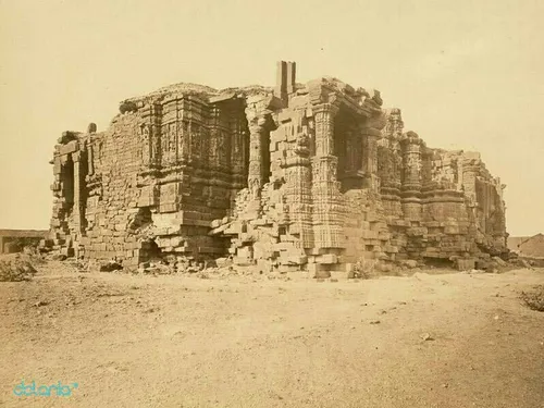 تصویری از بقایای بتخانه و پرستشگاه مشهور سومنات، بزرگترین