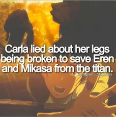 - کارلا دروغ گفت که پاش شکسته تا میکاسا و ارن رو از دست ت