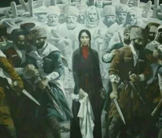 در قفقاز قدیم هنگام جنگ بین دو قبلیه زنان حجاب از سر بر م
