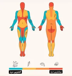 میزان درد تتو در نقاط مختلف بدن