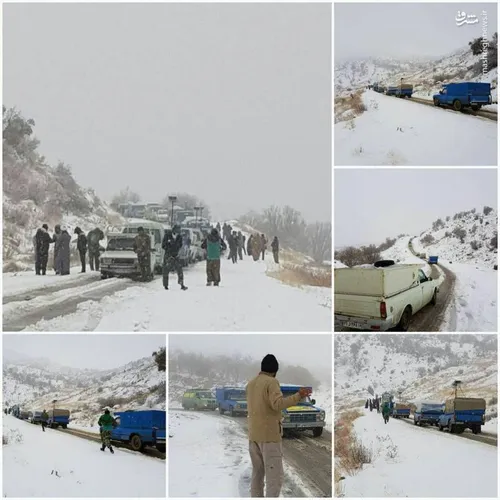 برف و کولاک سنگین هم نتوانست مانع کمک کاروان امام رضایی ه