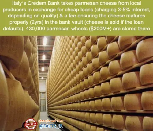 بانکی در ایتالیا وجود دارد که در ازای پرداخت وام از مشتری