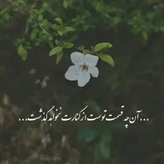 آنچه قسمت توست از کنارت نخواهد گذشت ....