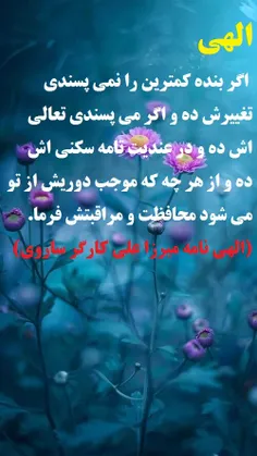 الهی اگر بنده کمترین را نمی پسندی