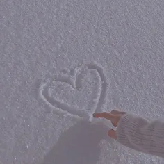 قلب روی برف کیوت