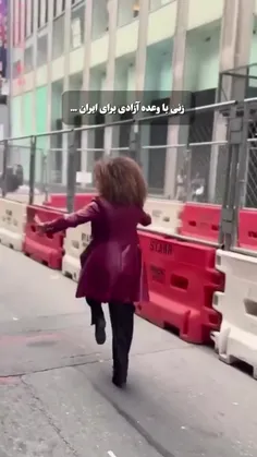 زنی با وعده ازادی برای ایران به پا خواسته است